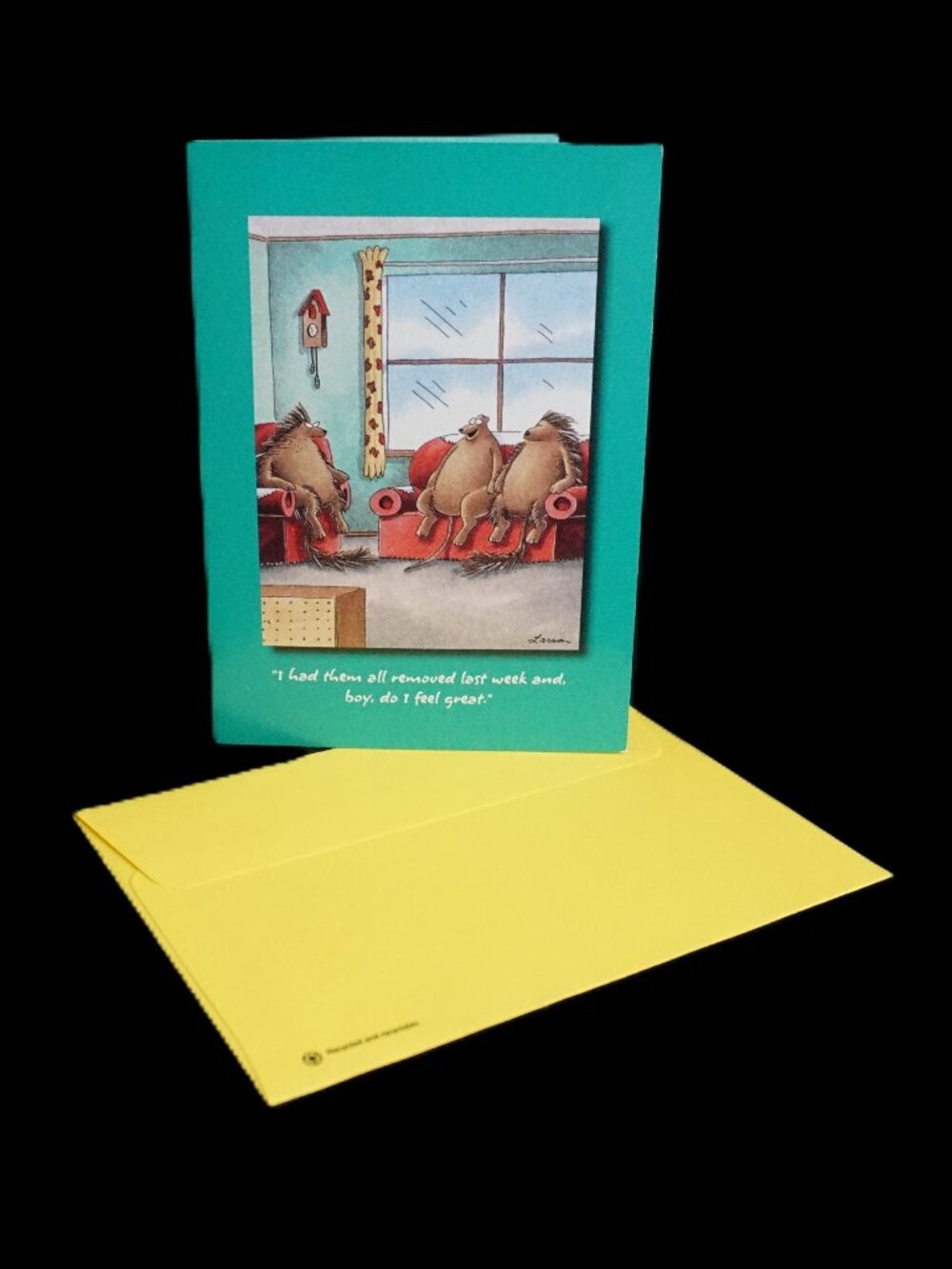 The Far Side Vintage Hallmark Porcupine Happy Birthday Funny Comic Greeting Card